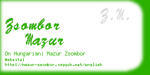 zsombor mazur business card